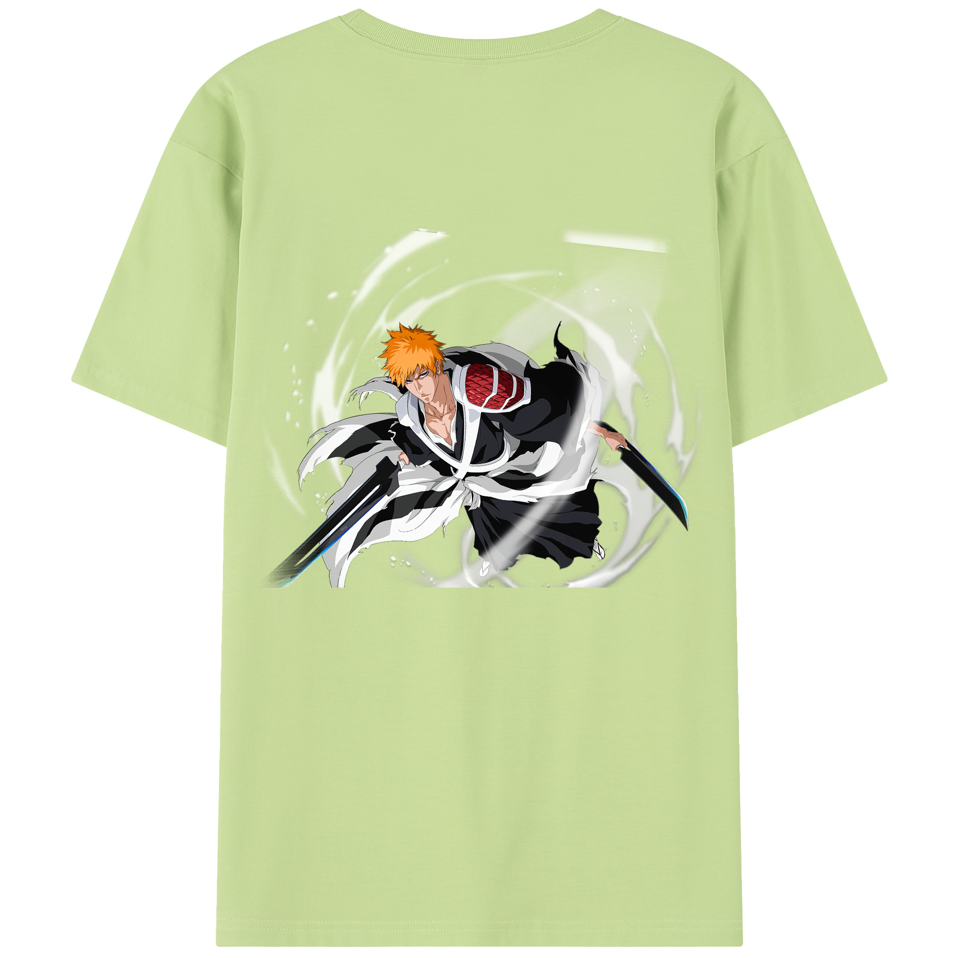 （画像用） ブリーチ 黒崎一護（くろさき いちご）BLEACH Kurosaki Ichigo 綿100％半袖Tシャツ（背面プリント）